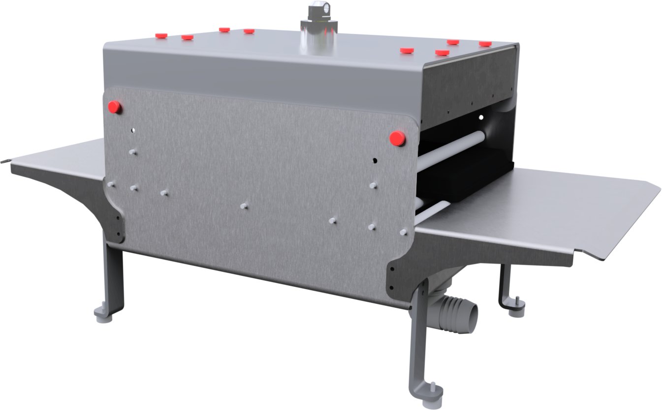 The Push-Through Tray Washer, three-quarter view