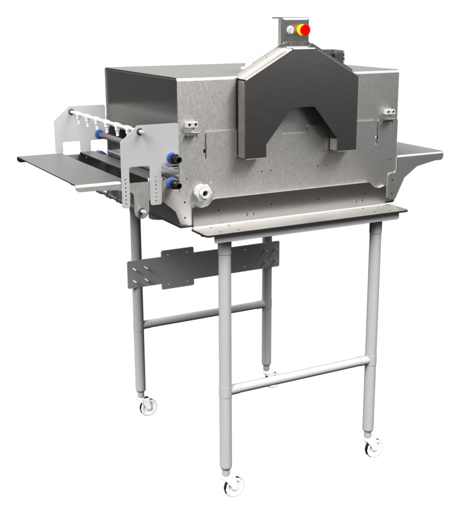 The Tray Washer from the intake side