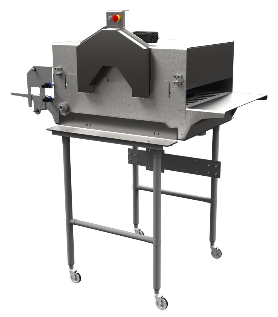 The Tray Washer from the outfeed side
